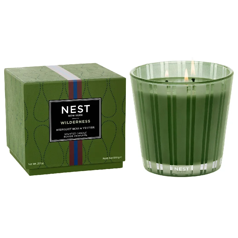 Beautifully crafted Christmas gift candles for decoration-Wilderness Midnight Moss and Vetiver Candle