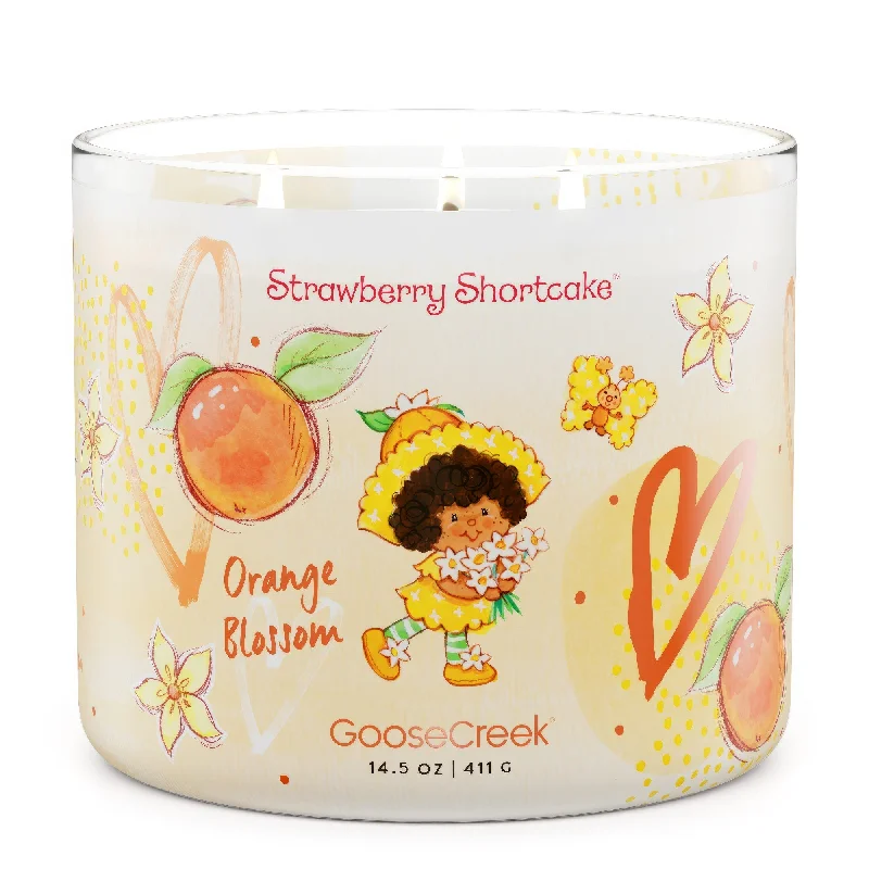 Festive Christmas gift candles with citrus notes-Orange Blossom 3-Wick Strawberry Shortcake Candle