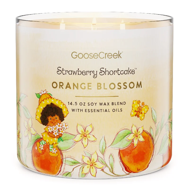 Christmas gift candles with vanilla scent for sweet fragrance-Orange Blossom 3-Wick Strawberry Shortcake Candle