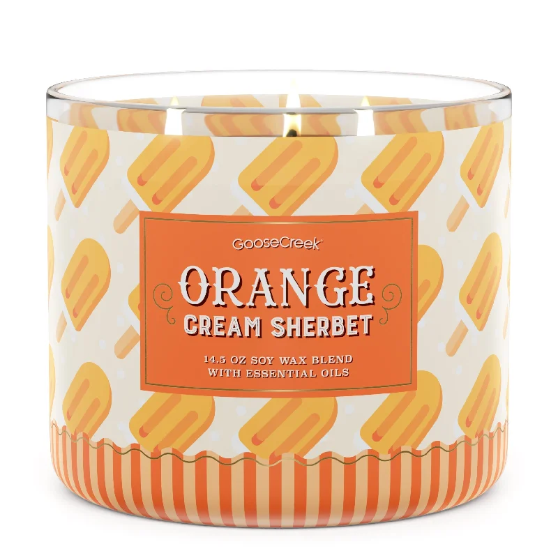 Artisan-crafted Christmas gift candles with Christmas motifs-Orange Cream Sherbert 3-Wick Candle