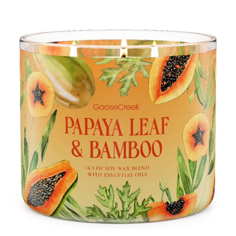 Papaya Leaf & Bamboo 3-Wick Candle