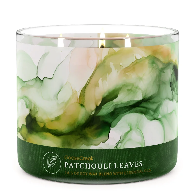 Holiday-scented Christmas gift candles for festive homes-Patchouli Leaves 3-Wick Candle