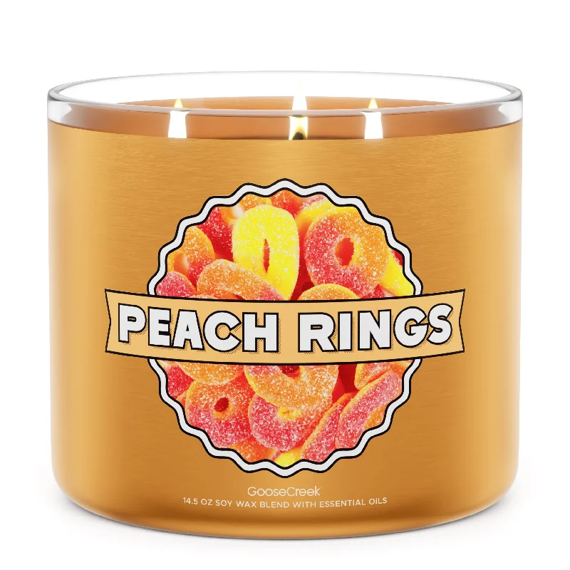 Fragrant Christmas gift candles for festive relaxation-Peach Rings 3-Wick Candle