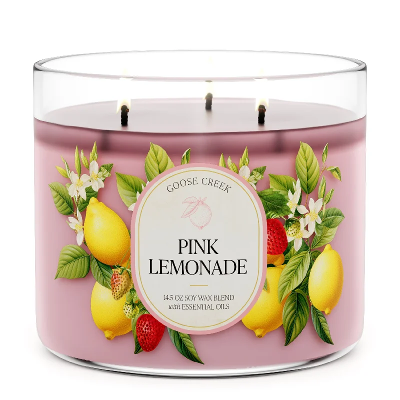 Elegant Christmas gift candles for sophisticated gifts-Pink Lemonade Large 3-Wick Candle