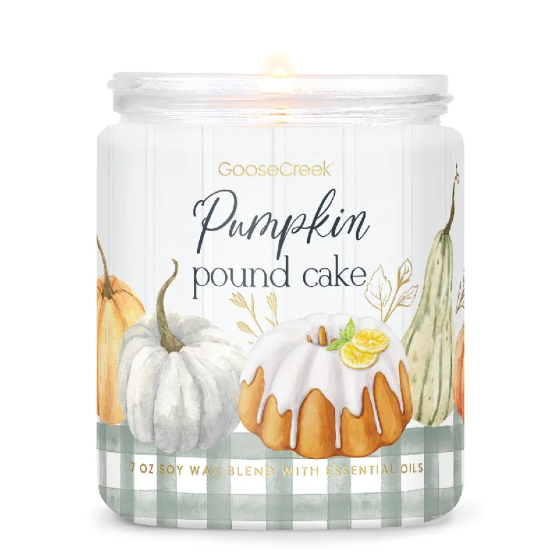 Christmas gift candles in festive holiday scents-Pumpkin Pound Cake 7oz Single Wick Candle