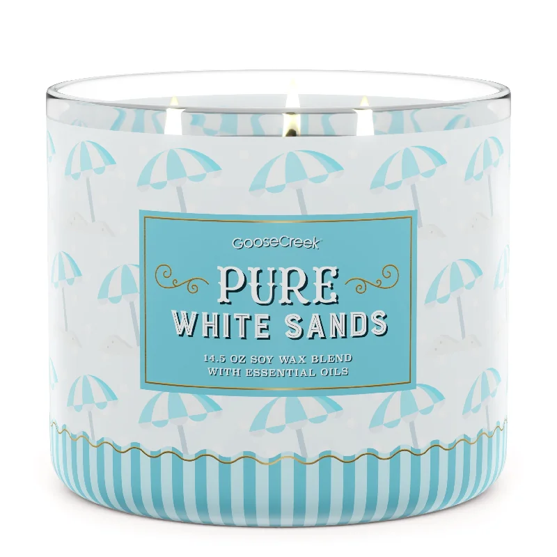 Charming Christmas gift candles for home and office-Pure White Sands Large 3-Wick Candle