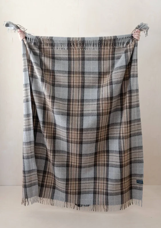 Microfiber blanket series for a smooth feel-Recycled Wool Blanket in Mackellar Tartan