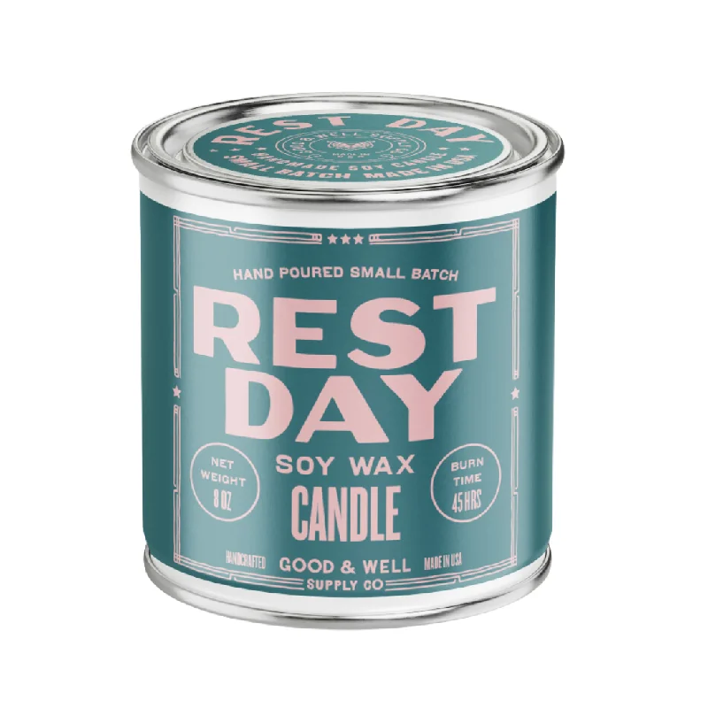 Christmas gift candles for relaxing holiday baths-Rest Day Happy Place Candle