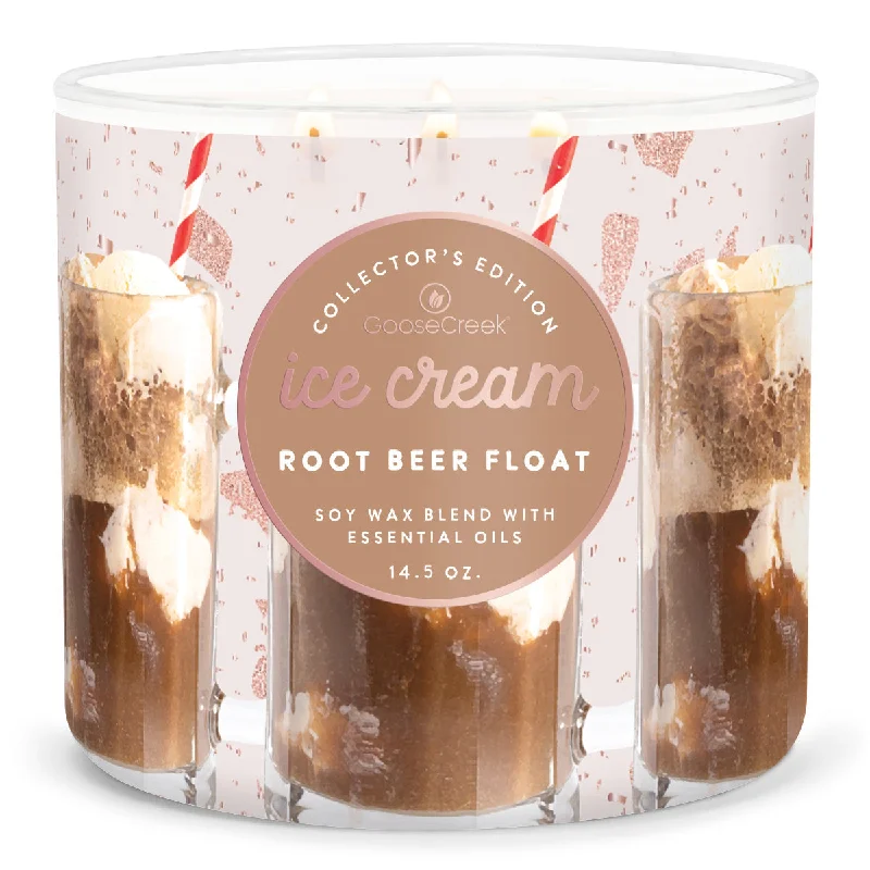 Christmas gift candles with peppermint scent-Root Beer Float Ice Cream 3-Wick Candle