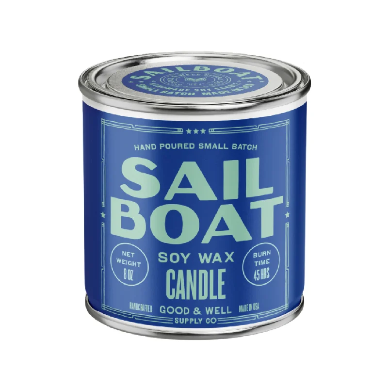 Christmas gift candles with cinnamon and clove scent-Sail Boat Happy Place Candle