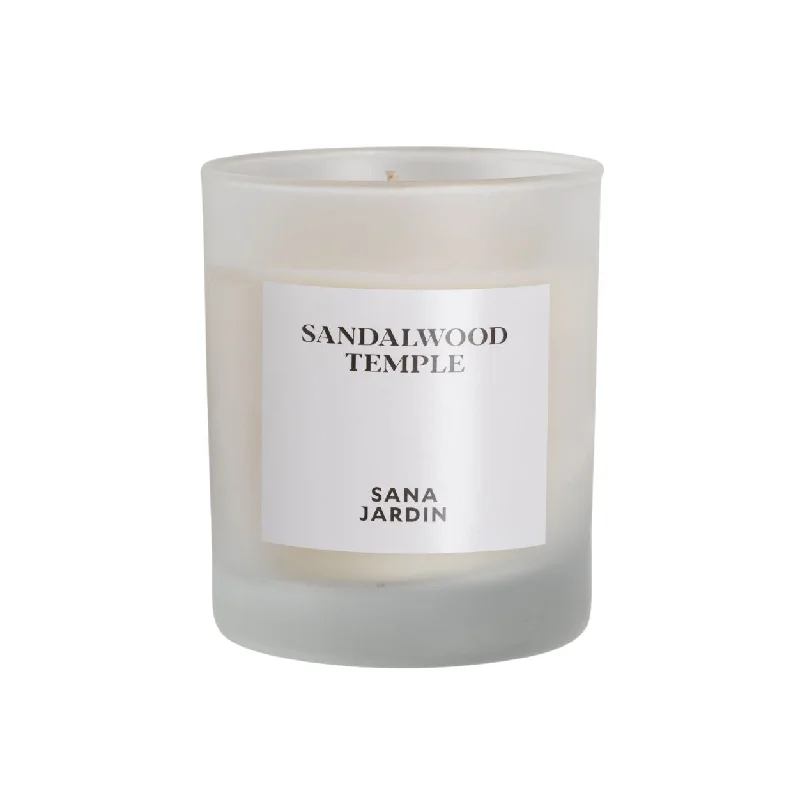 Christmas gift candles in cute packaging for easy gifting-Sandalwood Temple Scented Candle