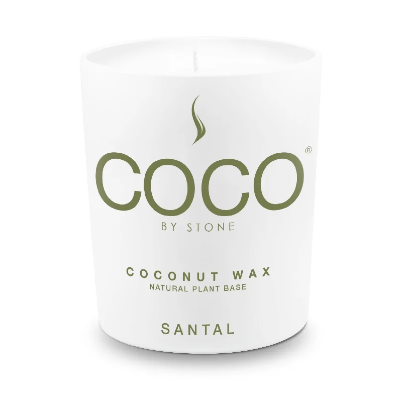 Elegant Christmas gift candles for luxurious presents-Santal Natural Coconut Apricot Wax Candle