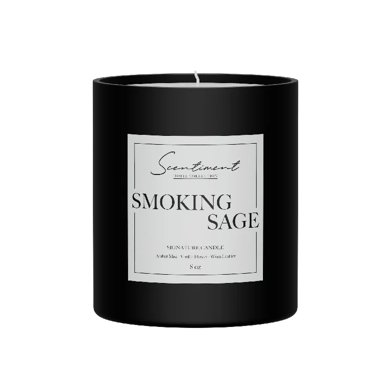 Aromatherapy Christmas gift candles for wellness-Smoking Sage Candle