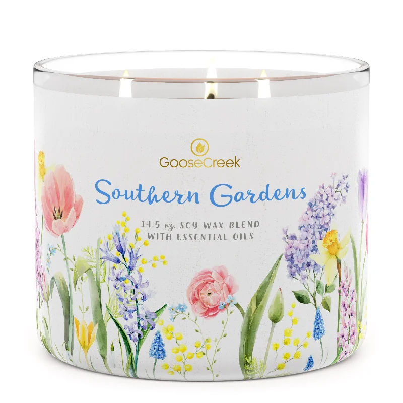 Christmas gift candles for warm and cozy nights-Southern Gardens 3-Wick Candle