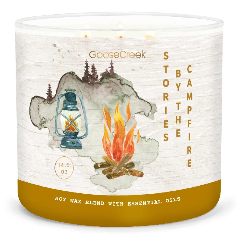 Christmas gift candles with cinnamon and clove scent-Stories by The Campfire 3-Wick Candle