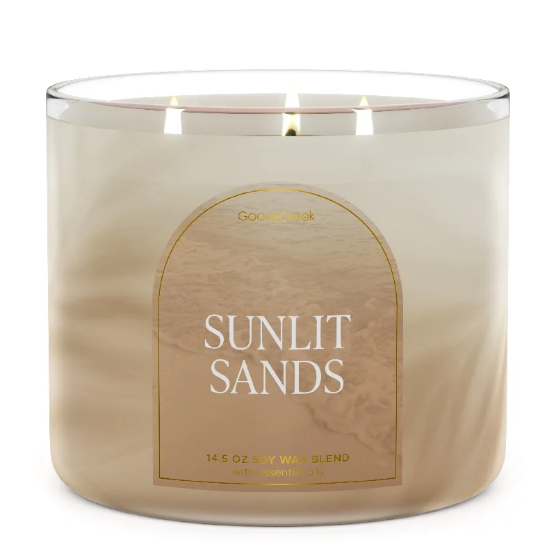 Christmas gift candles with fruity scents for cheerful vibes-Sunlit Sands Large 3-Wick Candle