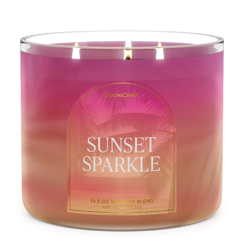 Christmas gift candles for warm and cozy nights-Sunset Sparkle Large 3-Wick Candle