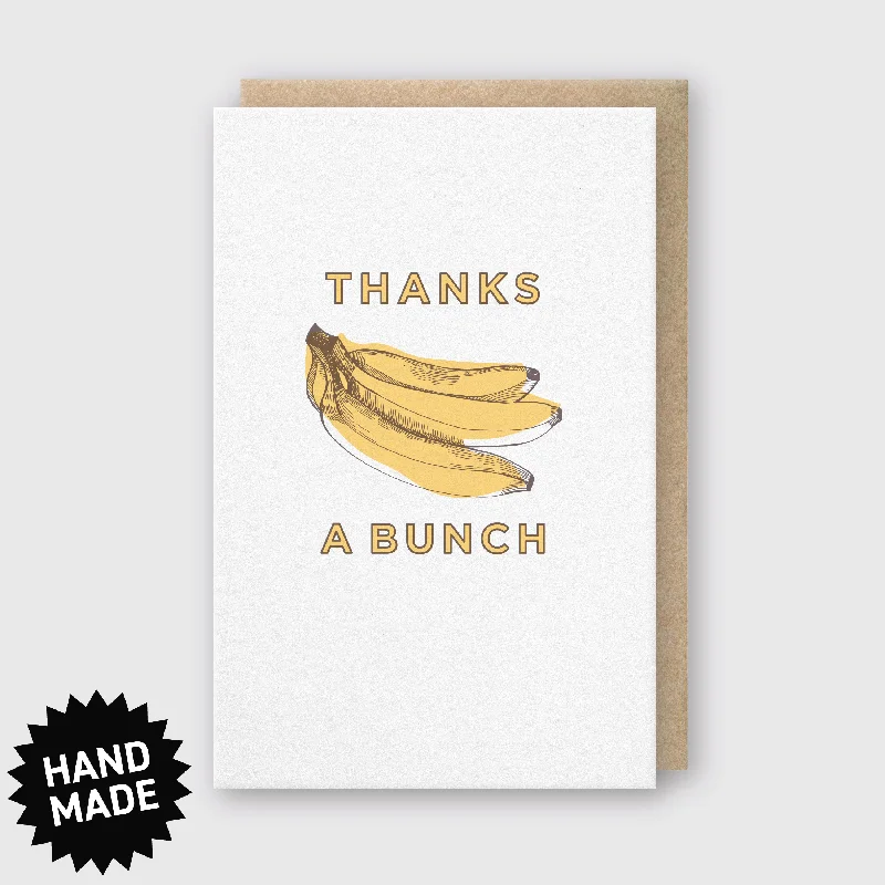 Velvet blanket series for luxurious softness-Thanks A Bunch Bananas Greeting Card