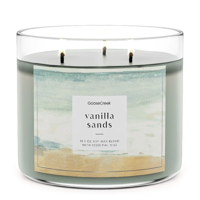 Luxury Christmas gift candles for elegant gifting-Vanilla Sands Large 3-Wick Candle