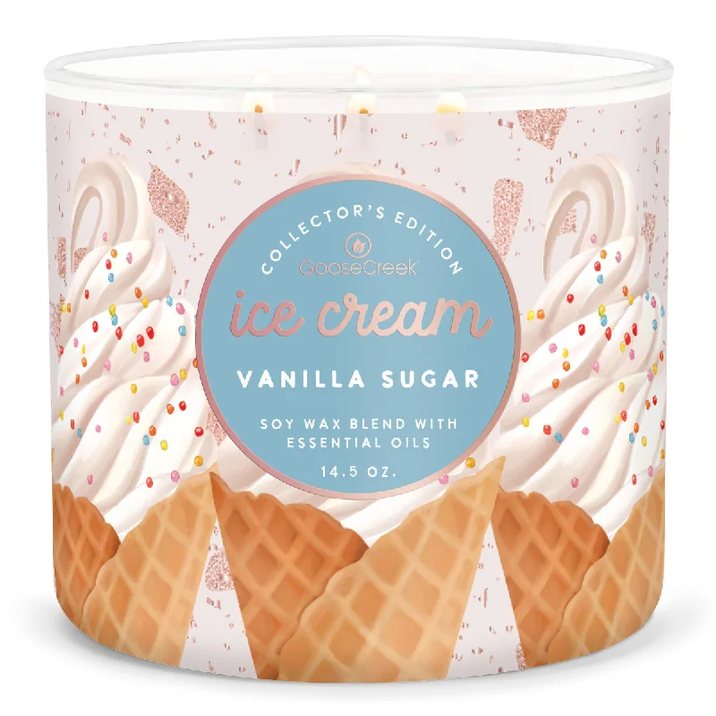 Christmas gift candles for Christmas Eve-Vanilla Sugar Ice Cream Large 3-Wick Candle