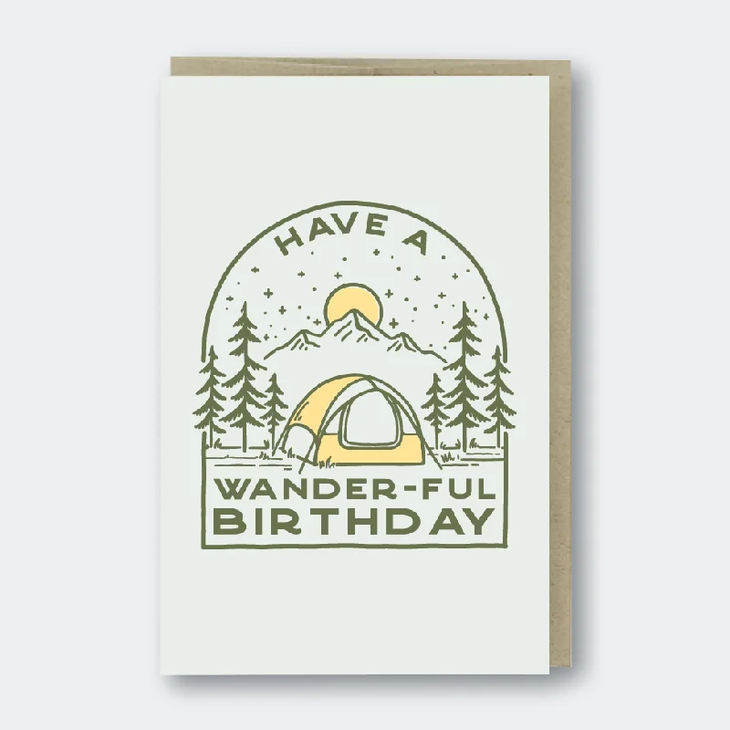 Throw blanket series for layering with style-Wander-ful Birthday Greeting Card