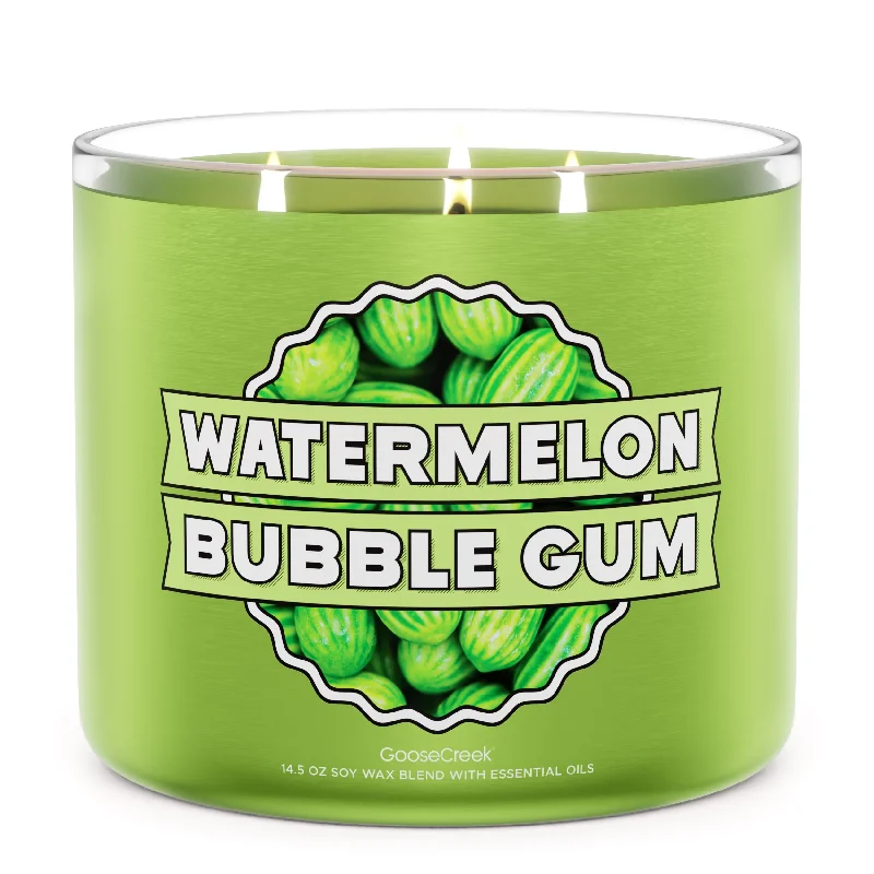 Christmas gift candles in cute packaging for easy gifting-Watermelon Bubble Gum Large 3-Wick Candle