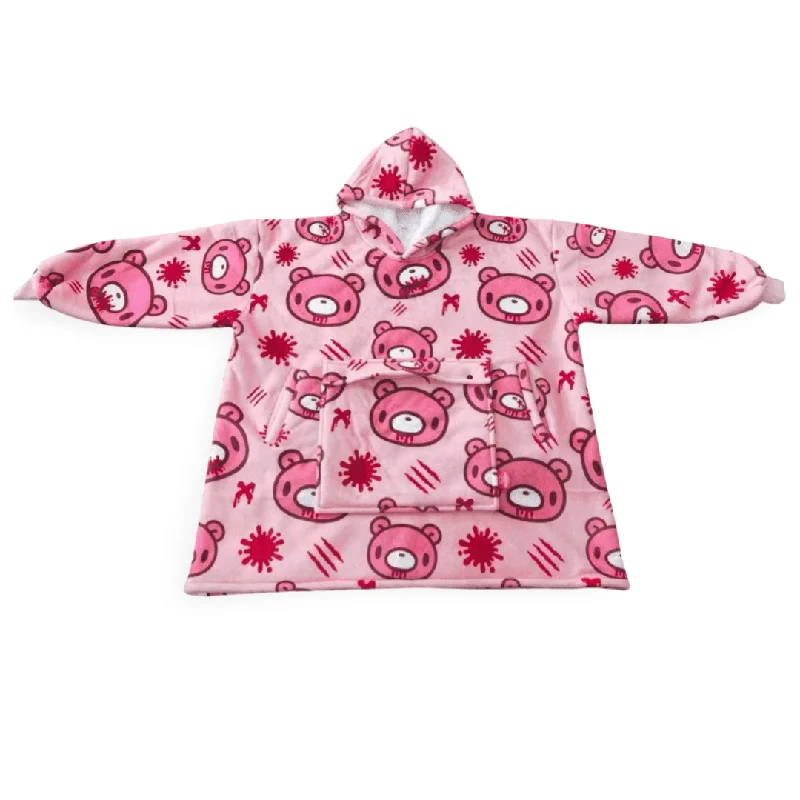 Blanket series with reversible designs for versatile use-Gloomy Bear Jumbo Blanket Hoodie