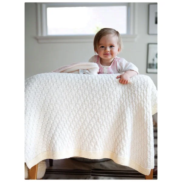 Multi-purpose blanket series for versatile use-Berroco Battenberg Baby Blanket Kit PRE-ORDER