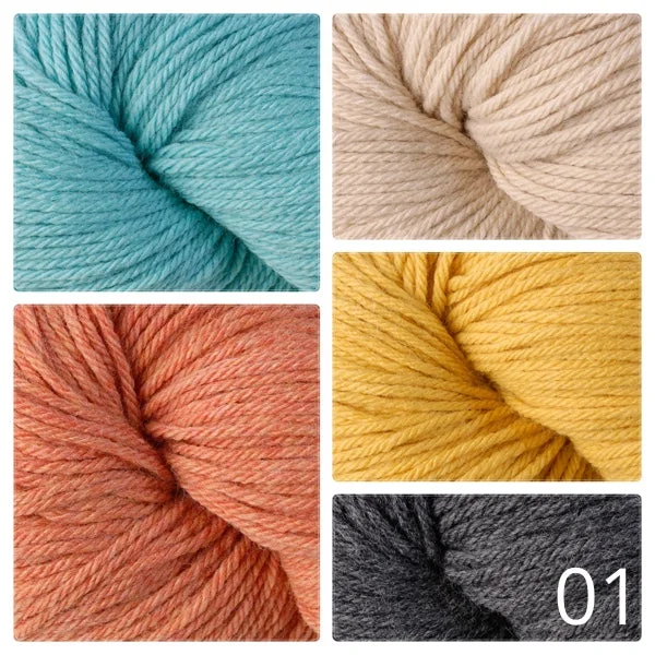 01:  2 skeins 5104/5121/5125/51180;  1 skein 5107