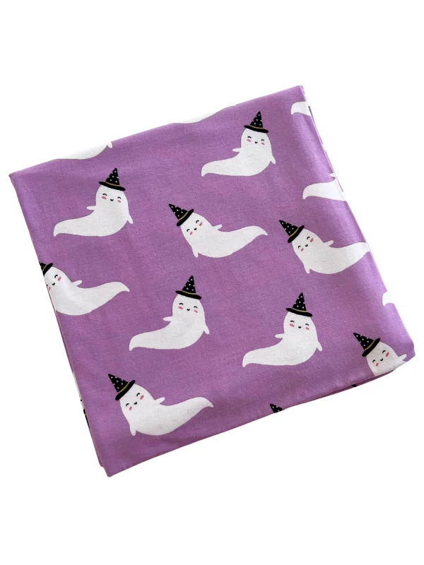 Eco-friendly organic cotton blanket series-Stretch Swaddle Blanket, Purple Ghost