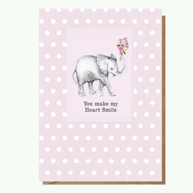 Cashmere blanket series for luxurious warmth-Elephant A6 Greeting Card  Magnet - Unique Gift for Animal Lovers