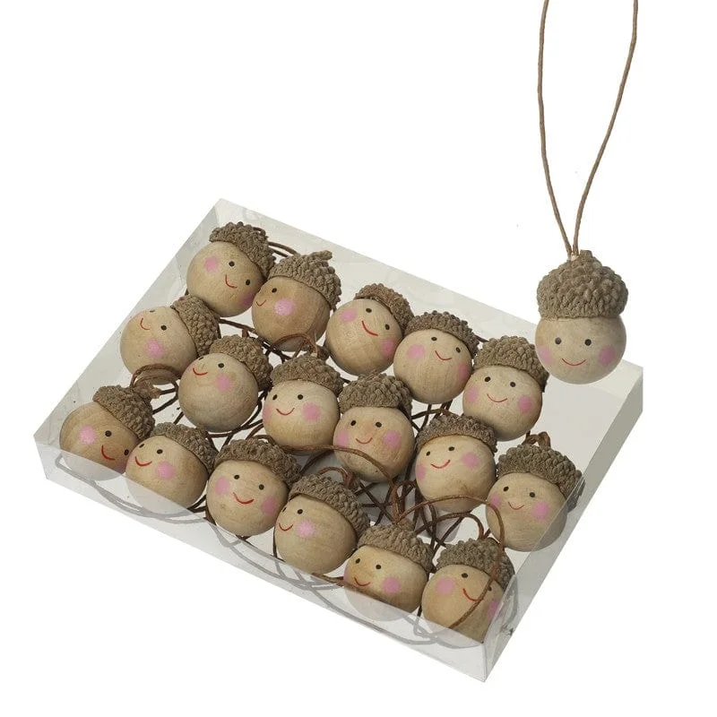 Christmas Decoration for rooftop shine-Acorn People Christmas Tree Decorations