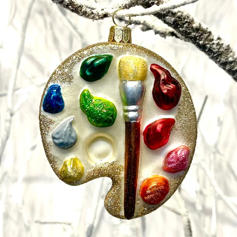 Christmas Decoration for metal shine-Paint Palette Tree Bauble