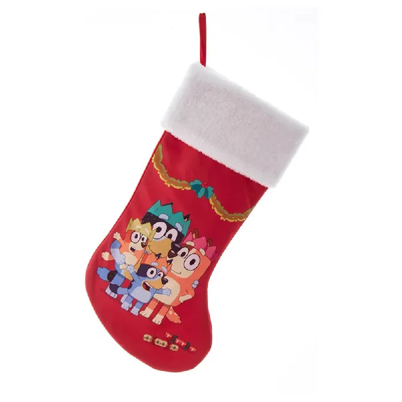 Christmas Decoration for carol themes-Bluey and Family Christmas Party Stocking