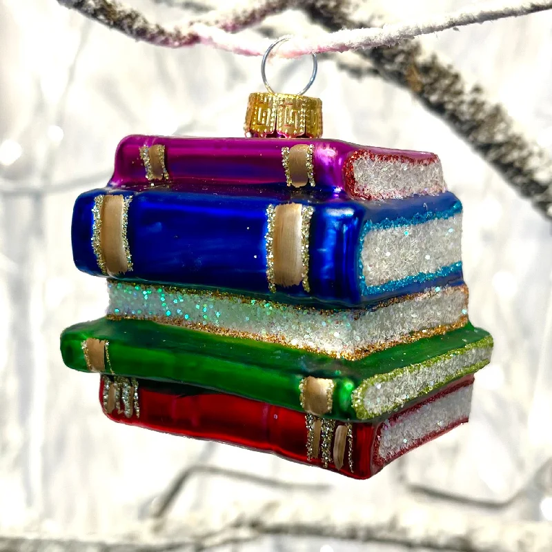 Christmas Decoration for custom designs-Book Stack Tree Bauble