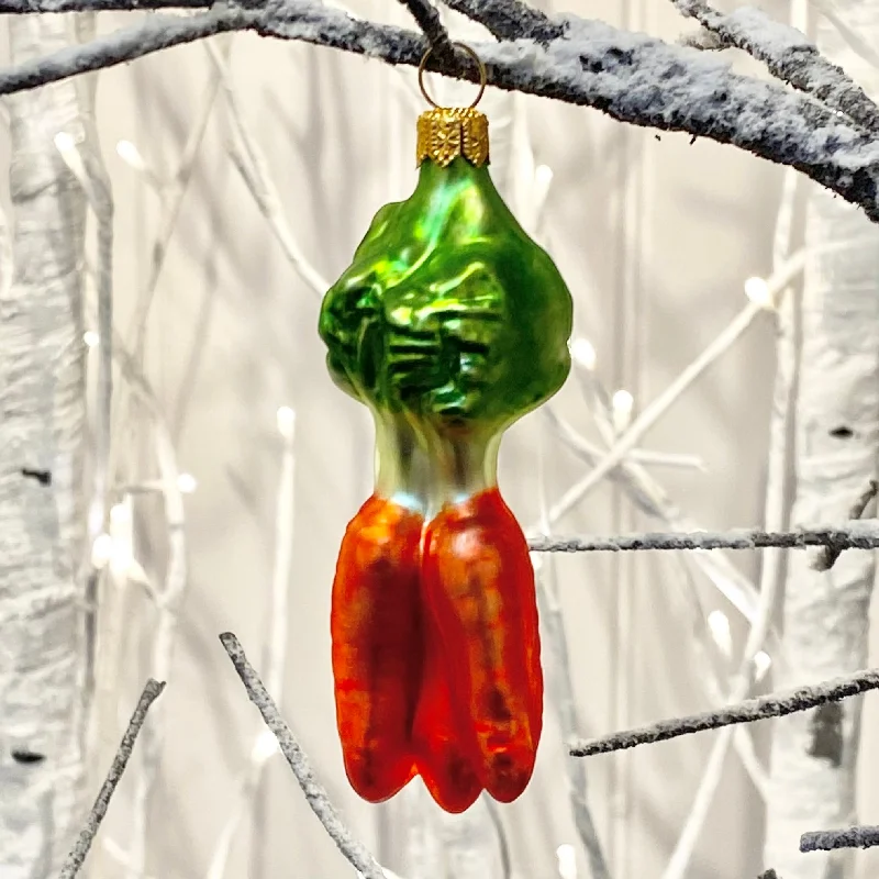 Christmas Decoration for bold statements-Carrot Bauble