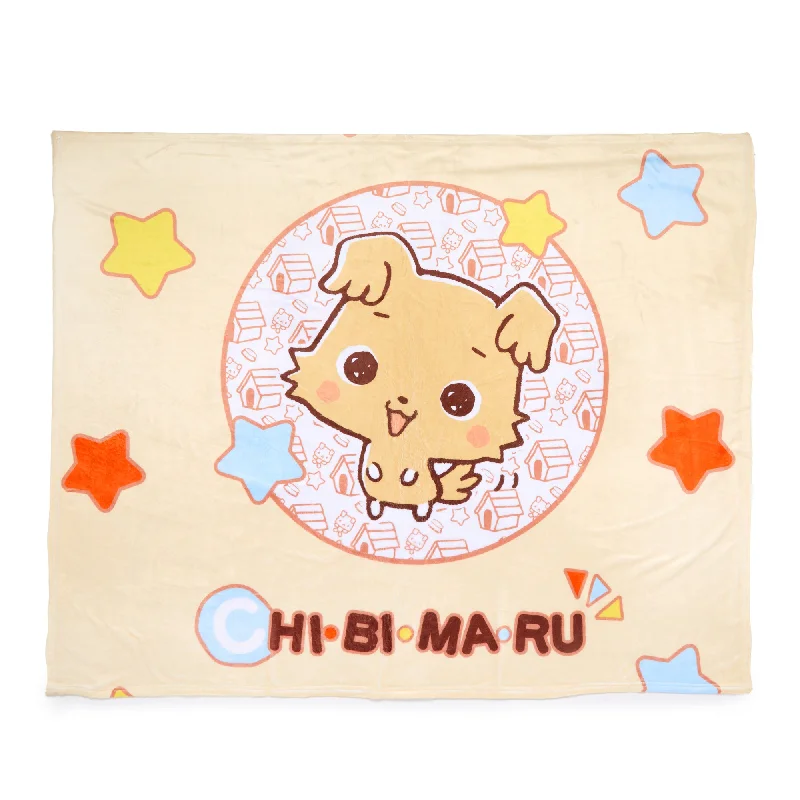 Wool blanket series for winter coziness-Chibimaru Cheerful Pup Throw Blanket