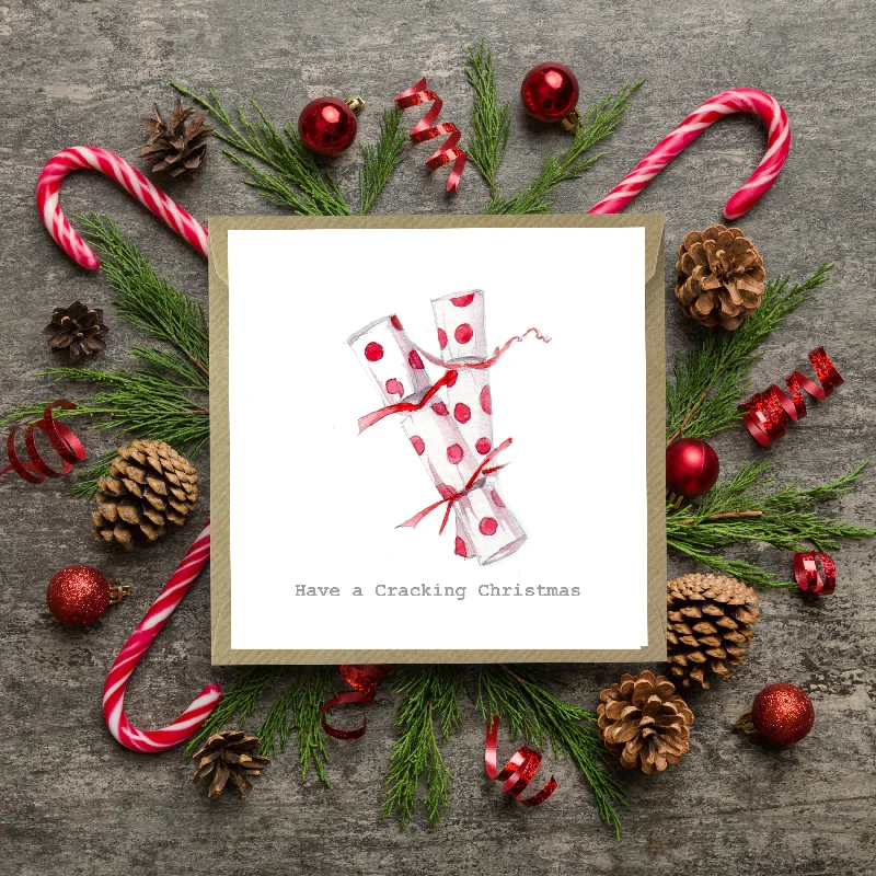 Eco-friendly blanket series for sustainable living-Christmas Crackers Greeting Card