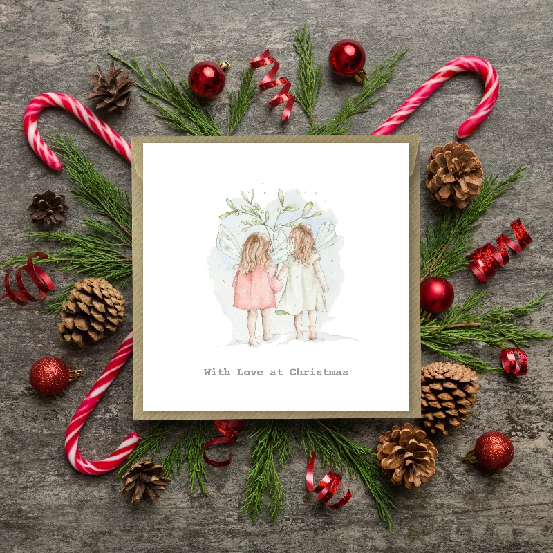 Soft wool blanket series for natural warmth-Christmas Fairy Card - Holiday Greeting with Festive Design