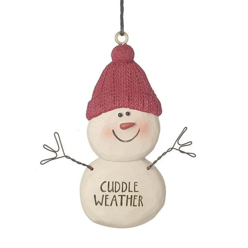 Christmas Decoration for snow globes-Cuddle Weather Snowman Christmas Tree Decoration