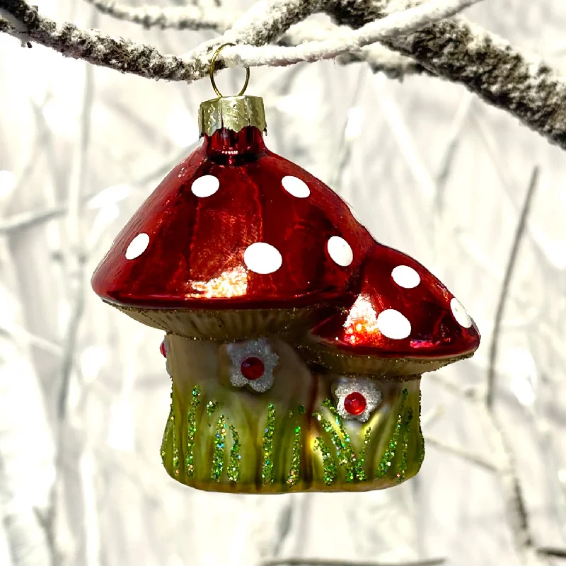 Christmas Decoration for glass ornaments-Double Toadstool Tree Bauble