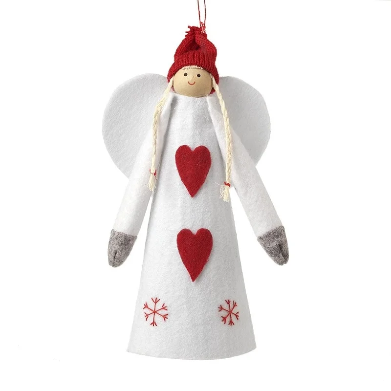 Christmas Decoration for small apartments-Felt Angel Christmas Tree Topper