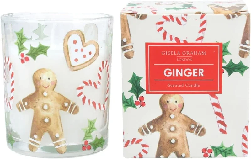 Christmas gift candles with holiday floral scents-Ginger Scented Christmas Candle