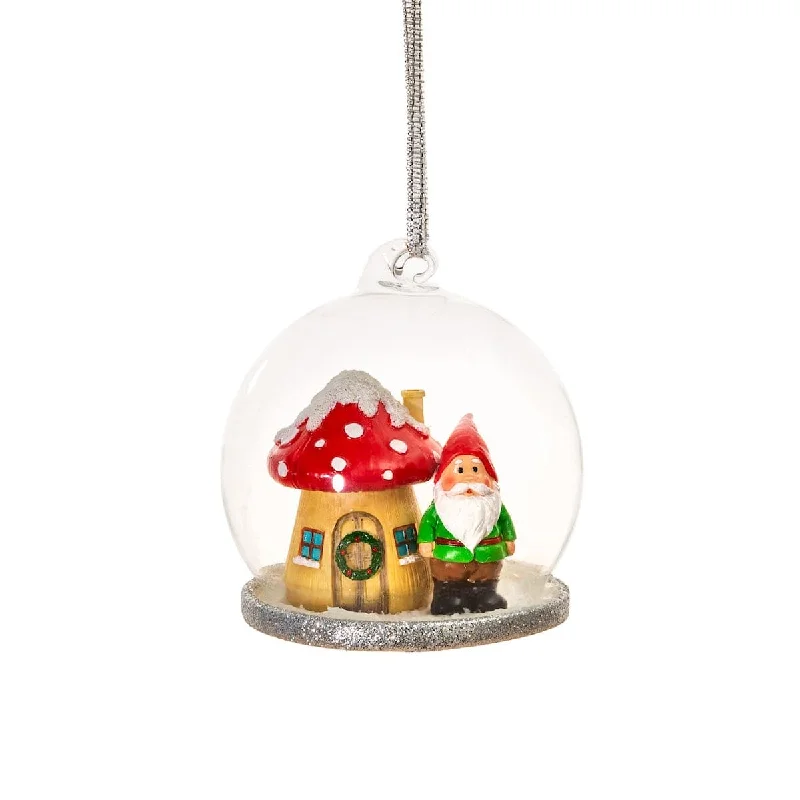 Christmas Decoration for bold statements-Gnome Home Dome Christmas Tree Bauble