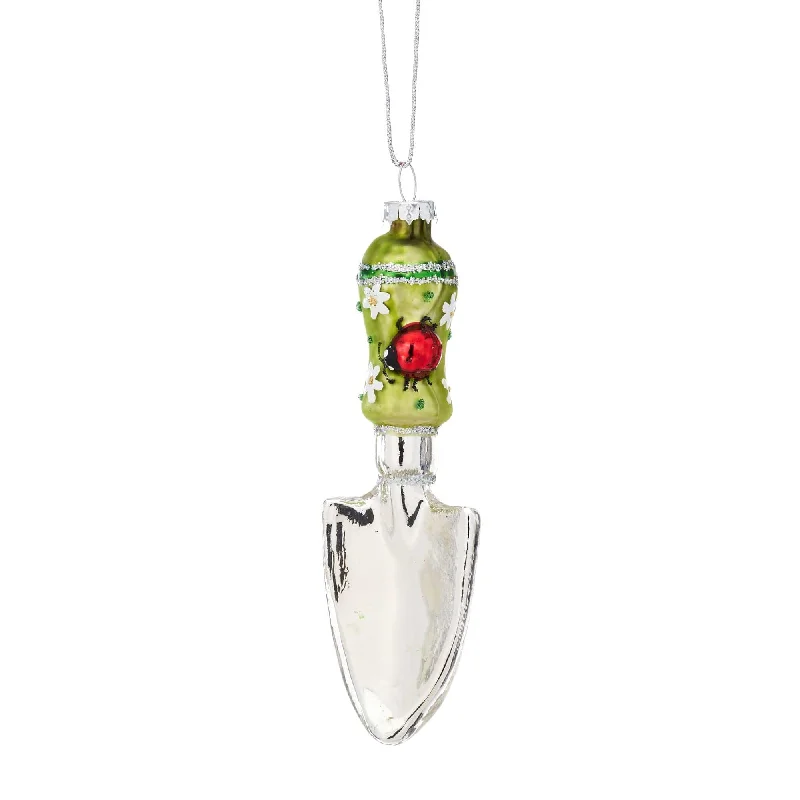 Christmas Decoration for giving spirit-Green Spade with Ladybird Christmas Tree Decoration