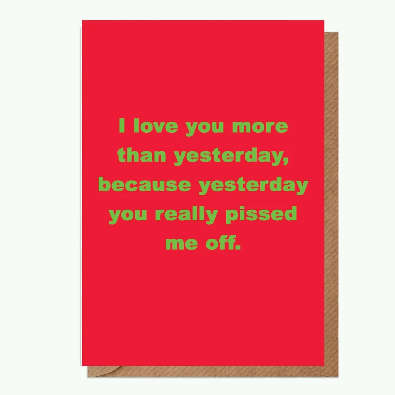 Luxury blanket series for ultimate comfort-I Love You More A6 Greeting Card