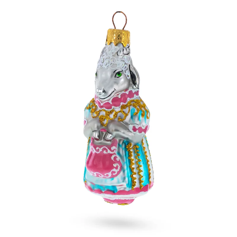 Christmas Decoration for LED glow-Koza Dereza (The Tricky Goat) Fairy Tale Mini Glass Christmas Ornament