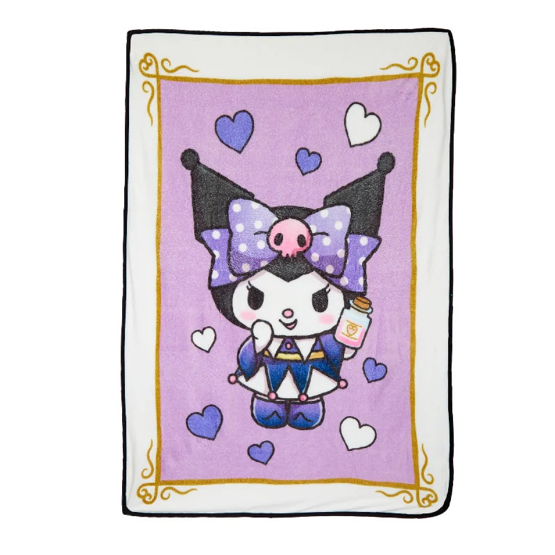 Soft cotton blend blanket series for year-round use-Kuromi Love Potion Throw Blanket