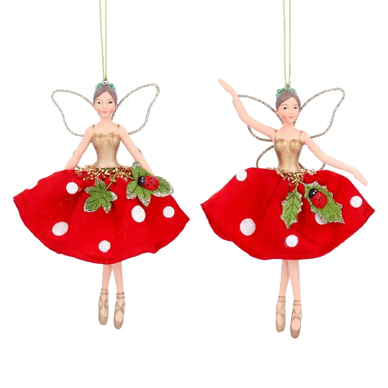 Christmas Decoration for host gifts-Lady Bird and Polka Dot Fairy Christmas Tree Decorations