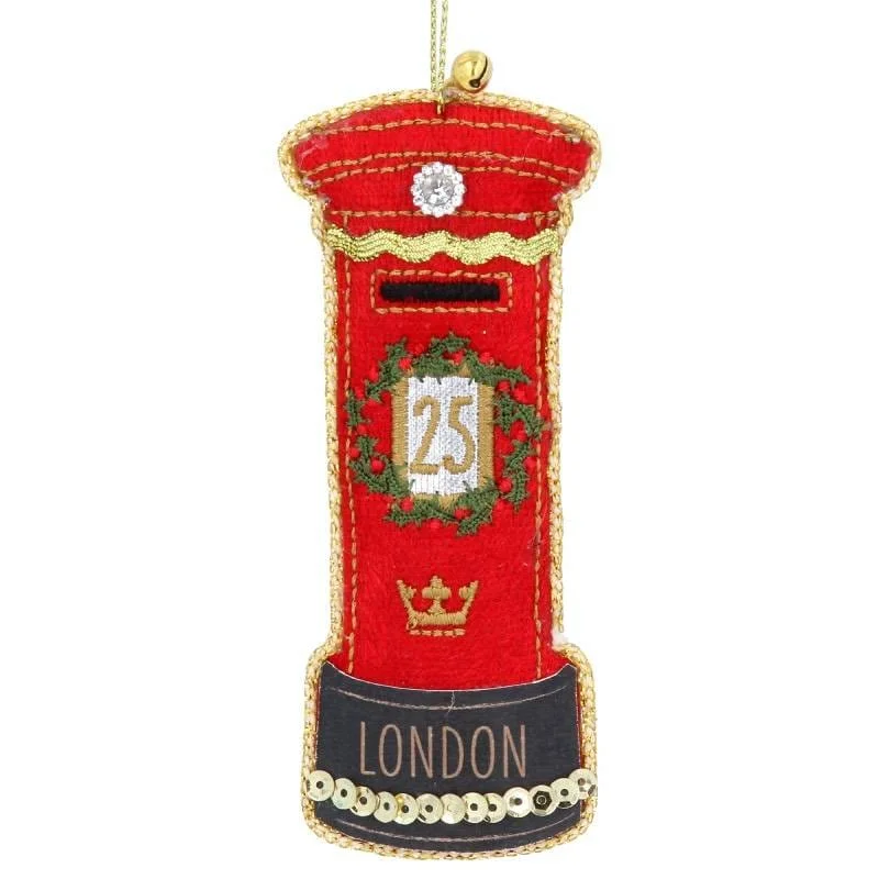 Christmas Decoration for chocolate treats-London Post Box Christmas Tree Decoration